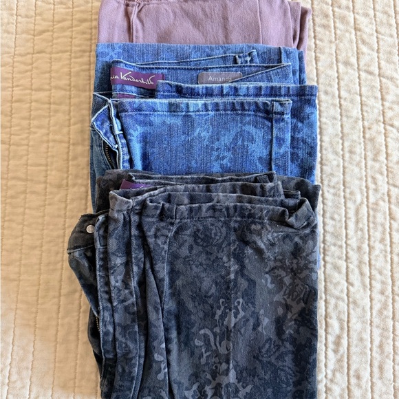 Gloria Vanderbilt Pants - Three Pair of Gloria Vanderbilt “Amanda” Set of Patterned Jeans